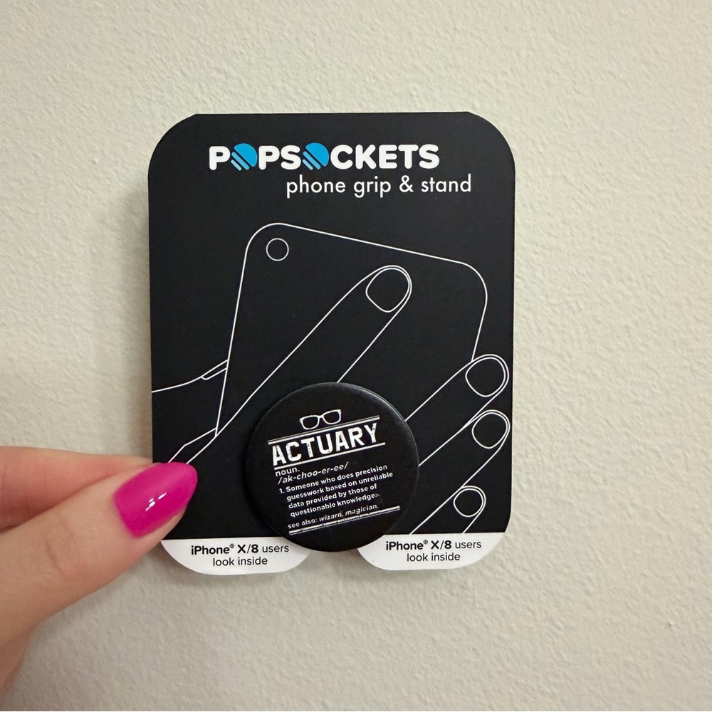 PopSocket Actuary Phone Grip & Stand in Black